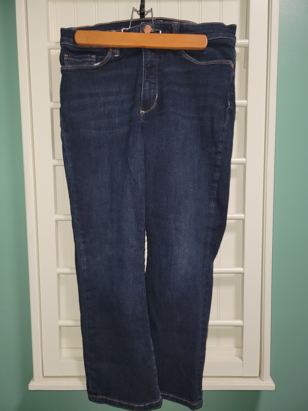 Banana Republic Dark Mystic Wash Mid Rise Crop Flare Jeans Size 29S